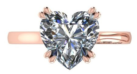 heart ring /טבעת יהלום סוליטר לב
