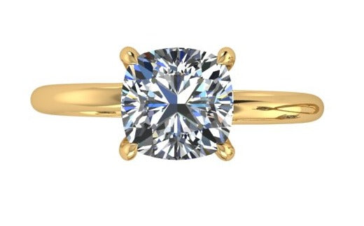 Cushion Diamond Ring/טבעת יהלום סוליטר קושן