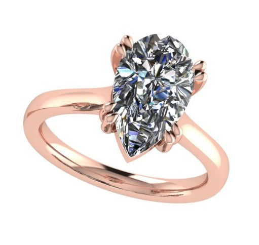 pear ring /טבעת טיפה סוליטר