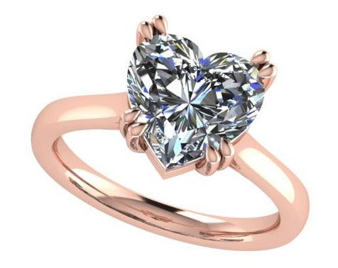 heart ring /טבעת יהלום סוליטר לב