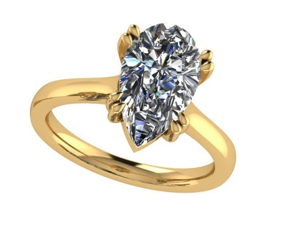 pear ring /טבעת טיפה סוליטר