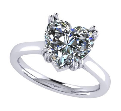 heart ring /טבעת יהלום סוליטר לב