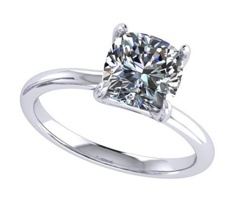 Cushion Diamond Ring/טבעת יהלום סוליטר קושן