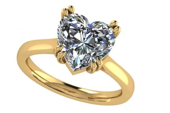 heart ring /טבעת יהלום סוליטר לב