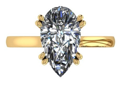 pear ring /טבעת טיפה סוליטר