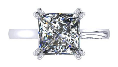 טבעת יהלום פרינסס סוליטר /princess ring