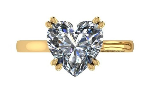 heart ring /טבעת יהלום סוליטר לב