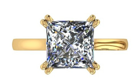 טבעת יהלום פרינסס סוליטר /princess ring