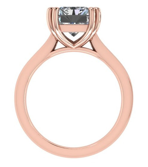 טבעת יהלום  אמרלד סוליטר/emerald ring