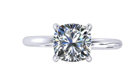 Cushion Diamond Ring/טבעת יהלום סוליטר קושן
