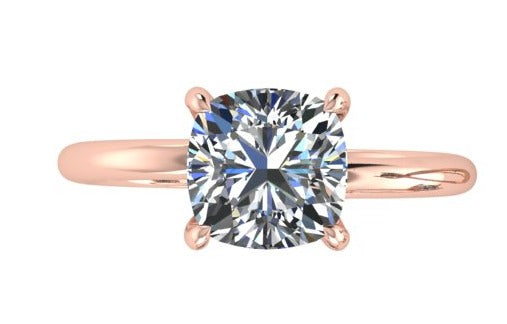 Cushion Diamond Ring/טבעת יהלום סוליטר קושן