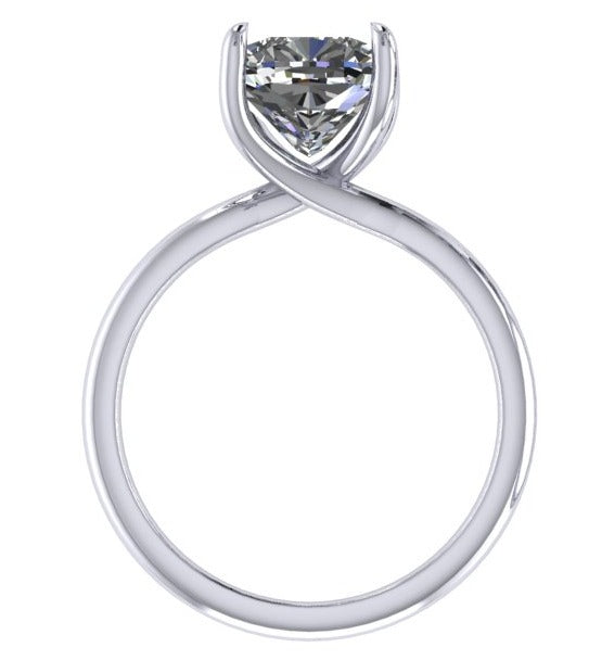 Cushion Diamond Ring/טבעת יהלום סוליטר קושן