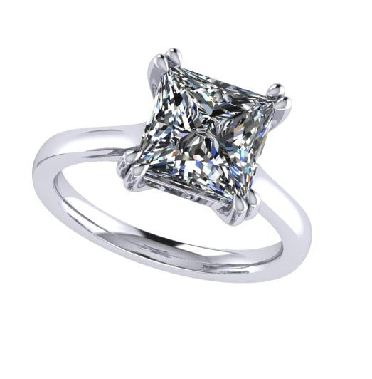 טבעת יהלום פרינסס סוליטר /princess ring