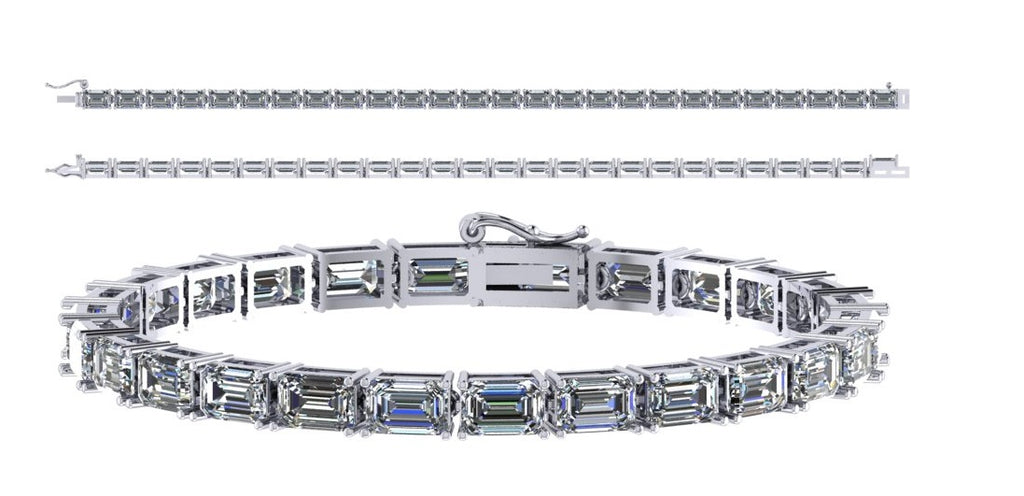 Emerald tennis bracelet/צמיד טניס אמרלד