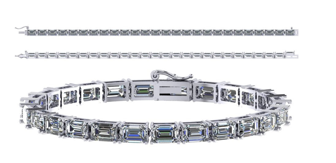Emerald tennis bracelet/צמיד טניס אמרלד