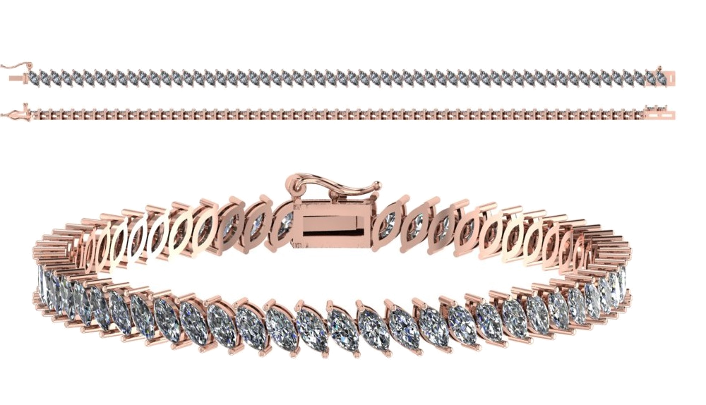 Marquise tennis bracelet/צמיד טניס מרקיזות