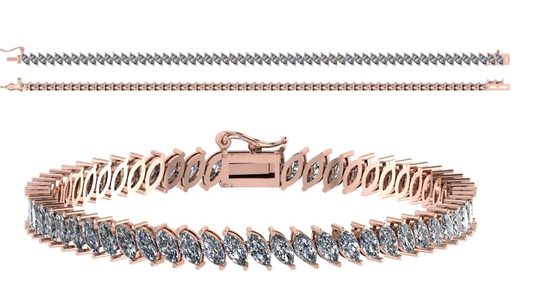 Marquise tennis bracelet/צמיד טניס מרקיזות