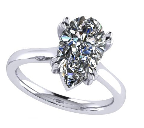 pear ring /טבעת טיפה סוליטר