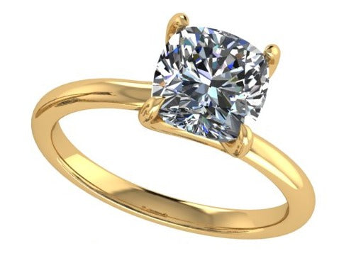 Cushion Diamond Ring/טבעת יהלום סוליטר קושן