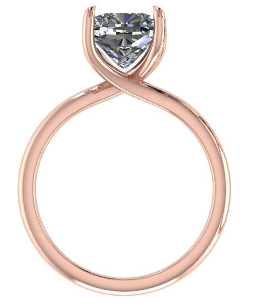 Cushion Diamond Ring/טבעת יהלום סוליטר קושן